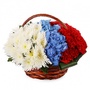 Российский флаг из цветов